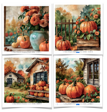 Rice Paper for Fall, Great for DIY Coaster projects, 8 pack, Pumpkins Decoupage Sheet, D120