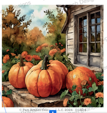 Rice Paper for Fall, Great for DIY Coaster projects, 8 pack, Pumpkins Decoupage Sheet, D120