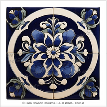 Rice Paper for Greek-Style Tiles, Great for DIY Coaster projects, 4 sheets, 4 Designs, Decoupage Sheet, D95