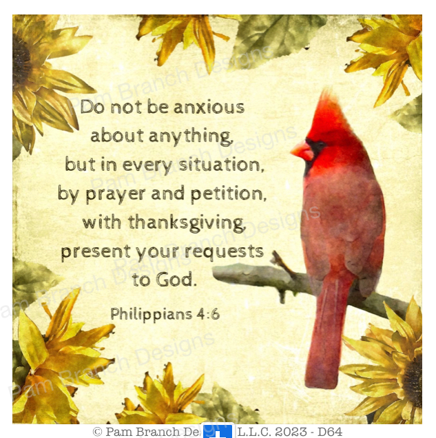 Decoupage Rice Paper, Cardinal and Sunflowers D64