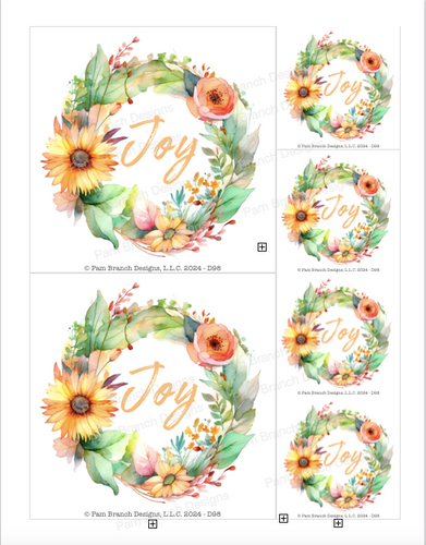 Fall Wreath with Vibrant Flowers with words