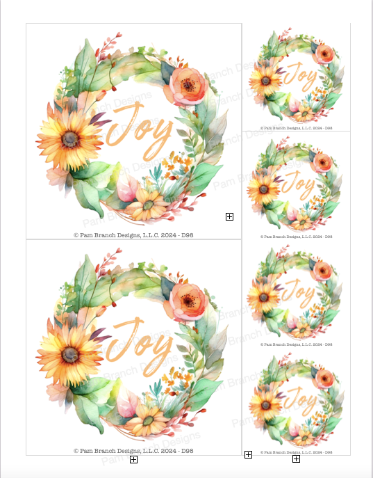 Fall Wreath with Vibrant Flowers with words