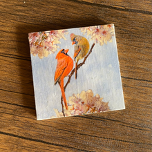 Sample of a coaster decoupage project using the product.