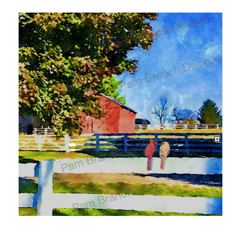 Cardinals on a Fence, Decoupage Sheet, Rice Paper for Decoupage D2