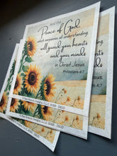 Decoupage Rice Paper – Peace of God with Sunflowers - Alternative to Napkins - Bible Craft D210