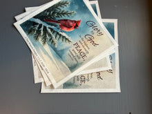 Decoupage Rice Paper – Christmas Cardinal & Glory to God Verse Bible Verse, Christian Craft D212
