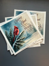 Decoupage Rice Paper – Christmas Cardinal & Glory to God Verse Bible Verse, Christian Craft D212