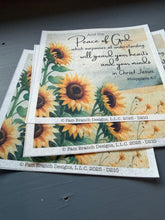 Decoupage Rice Paper – Peace of God with Sunflowers - Alternative to Napkins - Bible Craft D210