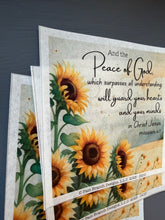 Decoupage Rice Paper – Peace of God with Sunflowers - Alternative to Napkins - Bible Craft D210