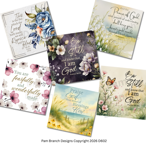 Best Seller Bundle of Rice for Decoupage, Bible Verses and Florals, 12 Pack D602