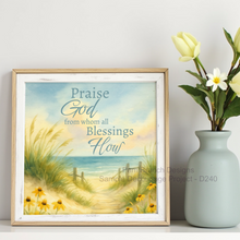 Rice Paper for Decoupage – Ocean Path - Praise God from whom all blessings flow- D240