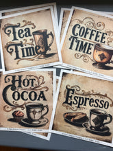 Variety Pack of Rice Paper for Decoupage "Espresso", "Coffee Time", "Hot Cocoa", and "Tea Time"  bundle, Two of Each D146