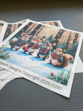 Rice paper for decoupage - Woodland animals caroling in winter - Christmas Craft DIY D287