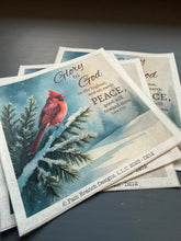 Decoupage Rice Paper – Christmas Cardinal & Glory to God Verse Bible Verse, Christian Craft D212