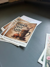 Rice paper for decoupage with pumpkin spice latte design, art supply for DIY craft projects D310