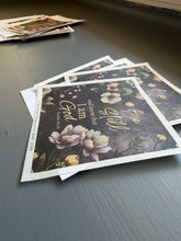 Rice Paper with Purple Cream Magnolias, Floral Christian Craft Paper - "Be Still and Know that I am God" - Bible Verse Decoupage Sheet, D169