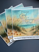 Rice Paper for Decoupage – Ocean Path - Praise God from whom all blessings flow- D240