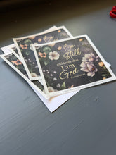 Rice Paper with Purple Cream Magnolias, Floral Christian Craft Paper - "Be Still and Know that I am God" - Bible Verse Decoupage Sheet, D169