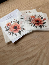 Decoupage Tissue Paper – Peach Floral Cluster with Leaves D200