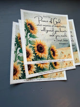 Decoupage Rice Paper – Peace of God with Sunflowers - Alternative to Napkins - Bible Craft D210