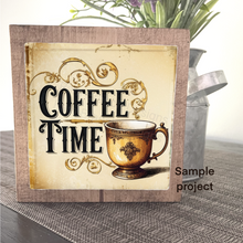 Decoupage Rice Paper, Alternative to Napkins, Craft for DIY Coaster - "Coffee Time"D138