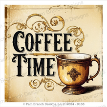 Decoupage Rice Paper, Alternative to Napkins, Craft for DIY Coaster - "Coffee Time"D138
