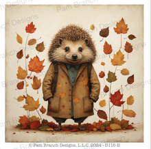 Rice Paper Variety Pack, Hedgehog, Rabbit, Chipmunk, and a Raccoon and fall leaves D116