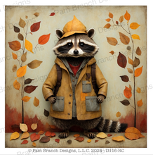 Rice Paper Variety Pack, Hedgehog, Rabbit, Chipmunk, and a Raccoon and fall leaves D116