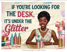 Funny Christmas Rice Papers Decoupage Bundle with Black Woman Crafter- Santa's Workshop, Glitter, Hot Glue D218