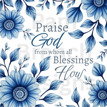 Christian Scripture Rice Paper for Decoupage – Blue Floral & Peace-Themed Curated Bundle D568