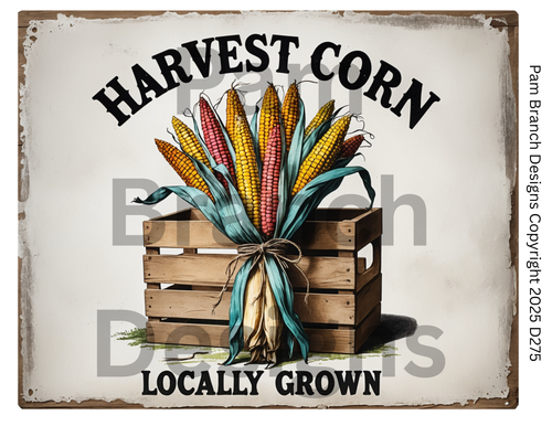 Rice Paper for Fall Decoupage Project – Harvest Corn, Rustic Crate, Autumn Market D275