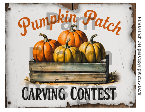 Rice Paper for Fall Decoupage Project – Pumpkin Patch, Carving Contest, Rustic Farm Art D278