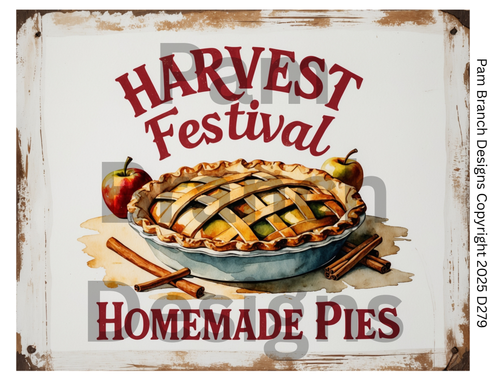 Rice Paper for Fall Decoupage Project – Harvest Festival, Homemade Pies, Apple Theme D279