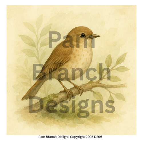 Decoupage Rice Paper – Woodland Songbird on Branch Craft Supply D296