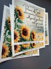 Decoupage Rice Paper – Peace of God with Sunflowers - Alternative to Napkins - Bible Craft D210