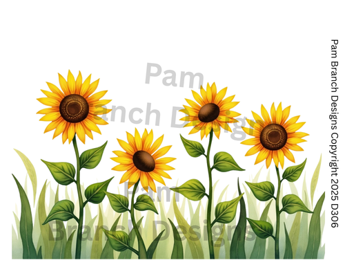 Decoupage Tissue Paper Sunflowers in Summer Garden – Art Supply for DIY Craft Projects D306