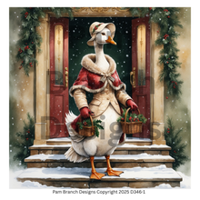 Decoupage Rice Paper Variety Pack – Victorian Christmas Goose Set of 4 Designs, Arts and Craft Supply, D346