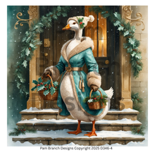 Decoupage Rice Paper Variety Pack – Victorian Christmas Goose Set of 4 Designs, Arts and Craft Supply, D346