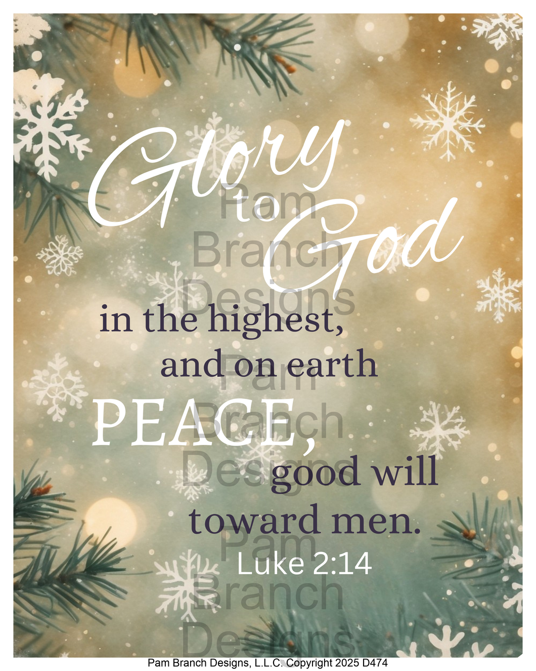 Rice paper for decoupage, Glory to God in the highest, Christmas craft supply, D474