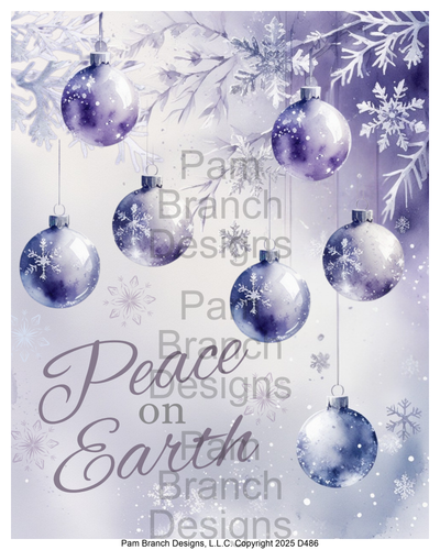 D486 — starry night sky, Bible verse Luke 2:14, Christmas craft supply