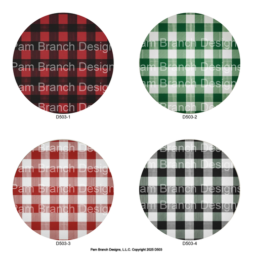 Buffalo Check Holiday Bundle,  Rice paper for Decoupage for Ornament DIY D503