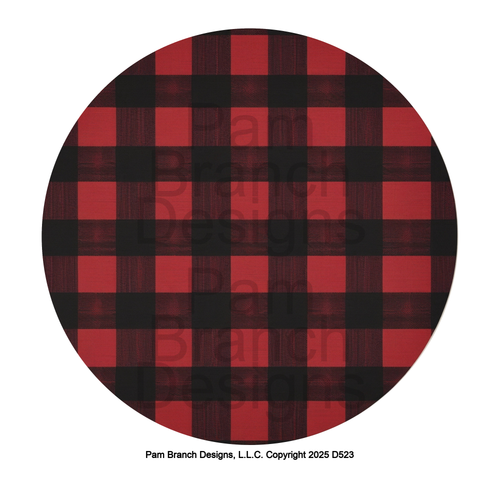 Red and Black Buffalo Plaid Pattern – Rice Paper for Ornament Decoupage – D523