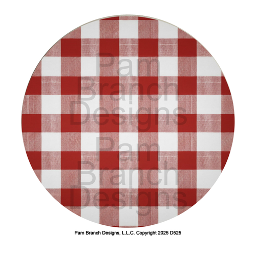 Red Buffalo Check Christmas Pattern – Rice Paper for DIY Christmas Ornaments – D525