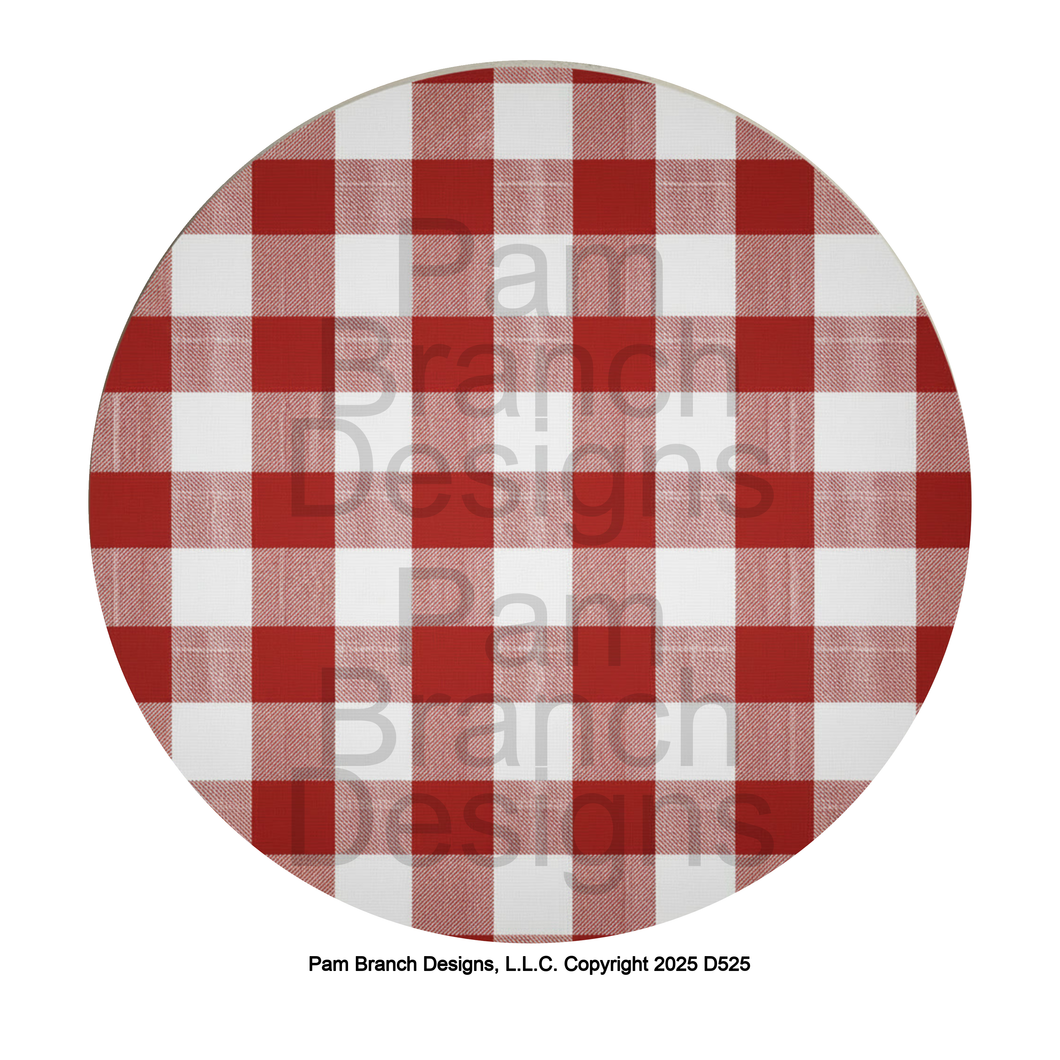 Red Buffalo Check Christmas Pattern – Rice Paper for DIY Christmas Ornaments – D525