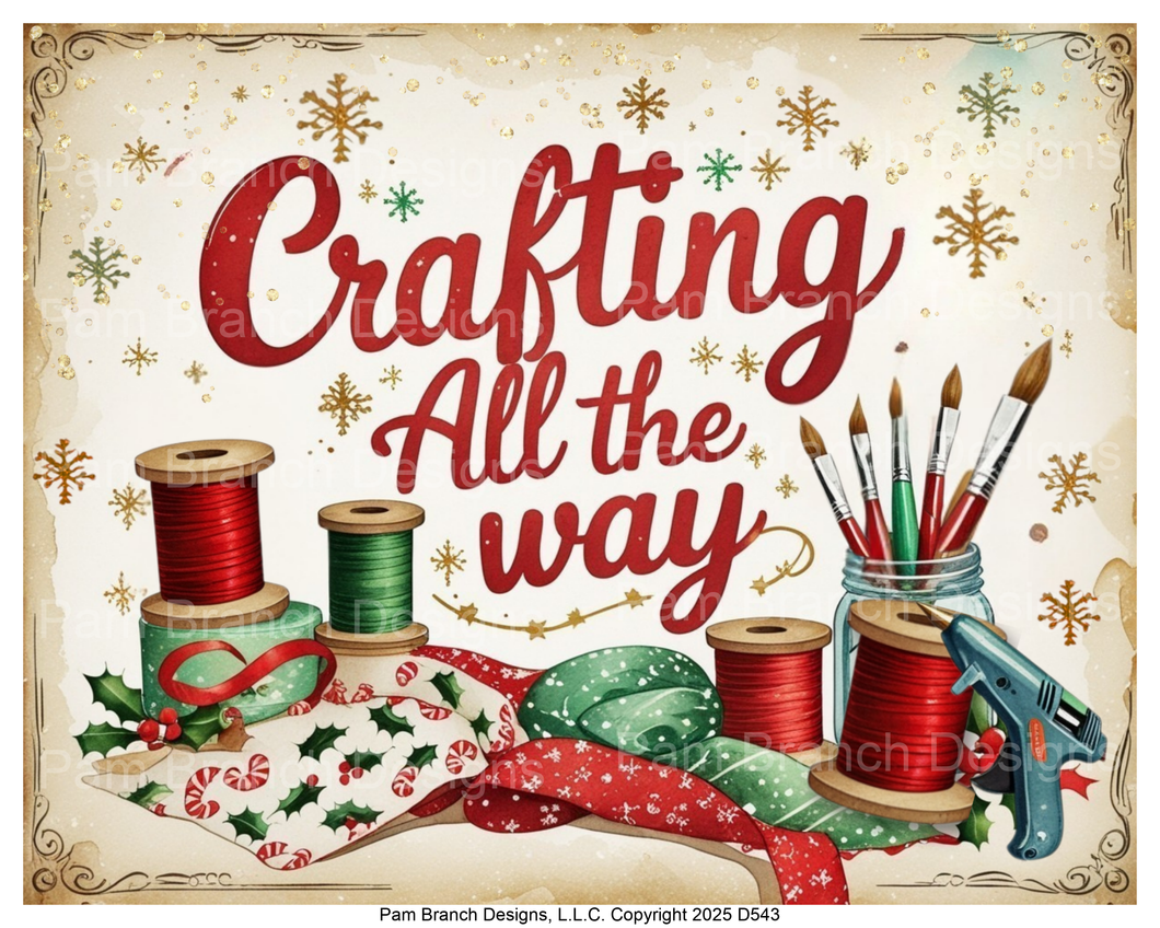 Crafting All the Way Rice paper for Christmas Decoupage D543