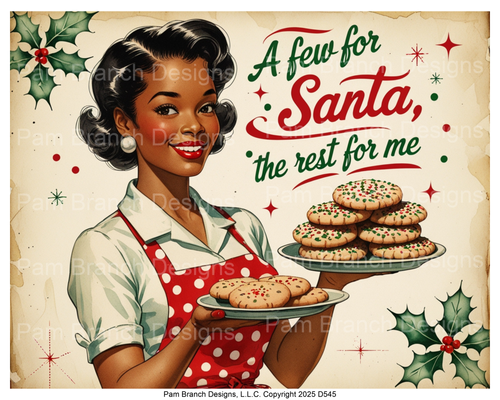 A Few for Santa, the Rest for Me Rice paper for Christmas Decoupage D545