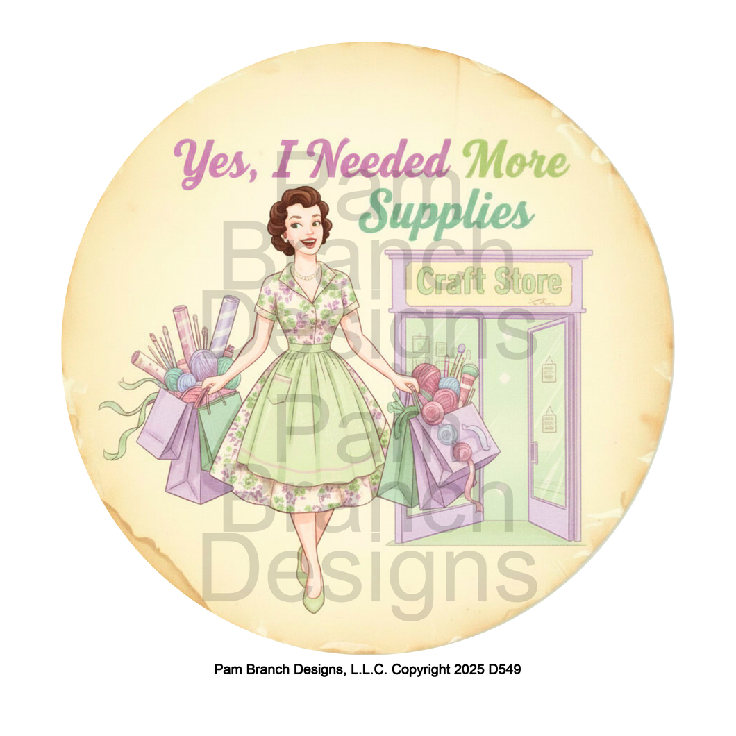 Retro Craft Shopper in Green Dress Rice Paper for DIY Christmas Ornament Decoupage D549