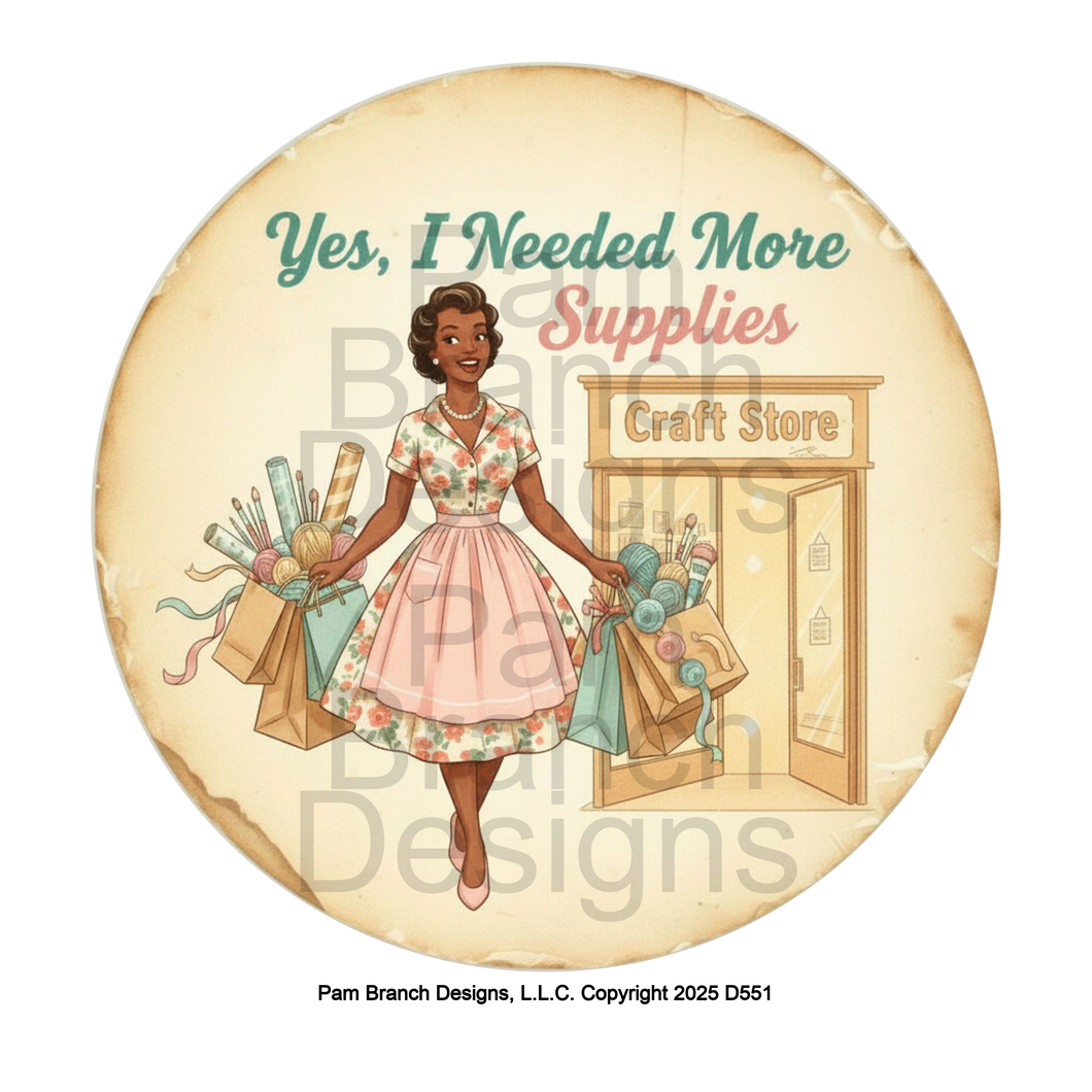 Retro Craft Shopper in Pink Dress Rice Paper for DIY Christmas Ornament Decoupage D551