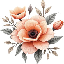 Peach Poppy Floral Rice Paper for Decoupage Bundle D556