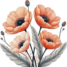 Peach Poppy Floral Rice Paper for Decoupage Bundle D556